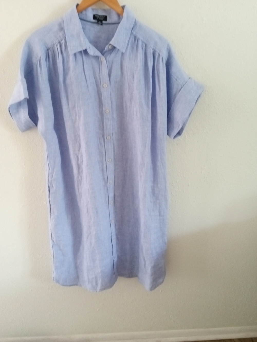 BAIRD MCNUTT J. CREW Irish Linen Chambray Shirt Dress | M - Picture 4 of 11